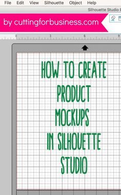 how to create product mockups in silhouette studio