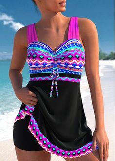 Stylish Tops For Women | Trendy Tops | Trendy Fashion Tops | Trendy Tops For Women | ROTITA Page 5 Tankini With Shorts, Plus Size Tankini, Swimwear For Women, Swimwear Dress, Stylish Plus, Tankini Set, Swimsuit Set, Printed Drawstring, Women Over 50