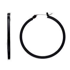 Simply Vera Vera Wang Black Tone Thick Hoop Earrings, Women's Black Hoop Earrings, Thick Hoop Earrings, Black Hoops Earrings, Simply Vera Wang, Simply Vera, Earring Sale, Jewelry Earrings Hoops, Vera Wang, Gender Female