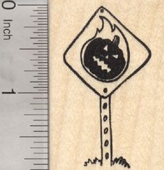 Halloween Caution Sign Rubber Stamp, Flaming Jack O Lantern Custom Rubber Stamps, Ohio Usa, Mythological Creatures, Trick Or Treater, Ink Stamps, Black N White Images, Flags Of The World, Custom Stamps, Pet Loss