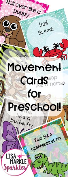 the movement cards for preschool are great to use