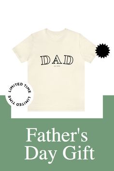 a father's day gift with a t - shirt and tag on the front