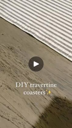 a close up of a wooden floor with the words diy travel time coasters on it