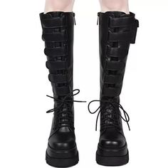 ✿Material: PU ✿Please pay attention to the item sizes and measurements before buying. All our products are made with high quality carefully chosen materials. Each piece will leave our work place well packaged and in perfect condition. We also do quality check before shipping out each order. ✿Fo Goth Platform Boots, Goth Platforms, Boots 2020, Platform Boots Women, Gothic Boots, Women Cosplay, Platform Boots Chunky, Popular Boots, Buy Boots