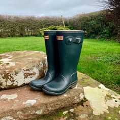 Description: Hunter Wellington Boots - Vintage Childrens Classic English Hunter Wellington Boots with side adjustment and complete with original bag. Size: UK 13 / Children or small adult Condition: Very good  condition and carefully cared for. Condition as found and uncleaned Hunter Wellington Boots, Personalized Family Print, Hunter Wellies, Wellies Boots, Boots Vintage, Wellington Boot, Custom Family Portrait, Wellington Boots, Boot Print