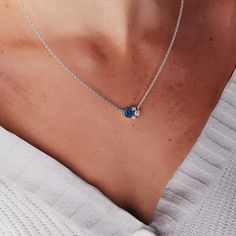 14k Blue Sapphire Diamond Necklace, Cluster Necklace Gemstone, Birthstone Necklace, 14k Solid Gold, Real/Natural Sapphire, Bridal Necklace Gold: Made in 14k Solid Gold Jewelry Specification: ✦ Stone 1: Natural Blue Sapphire ✦ Cut: Round  ✦ Carat: 0.35 Cts ✦ Color: Blue ✦ Stone 2: Natural Diamond ✦ Cut: Round  ✦ Carat: 0.20 Cts ✦ Color: G-H ✦ Clarity: VS1 ✦ or Stone 2: Lab-Grown Diamond  ✦ Color: E-F ✦ Clarity: VVS1 <> Customization option: The ring can also be made in 18k and 10k Gold please message me to know more details.  Shipping: We offer free shipping worldwide. Each item can be tracked through the tracking link. than natural diamonds. Cluster Necklace Gemstone, Sapphire Birthstone Necklace In Fine Jewelry Style, Sapphire Fine Jewelry Birthstone Necklace, Sapphire Necklace With Natural Stones, Sapphire Necklaces With Natural Stones, Dainty Sapphire Birthstone Necklace, Blue Diamond Necklace With Gemstone Accents For Anniversary, Sapphire Necklace With Natural Stones As Gift, Sapphire Necklace With Natural Stones For Gift