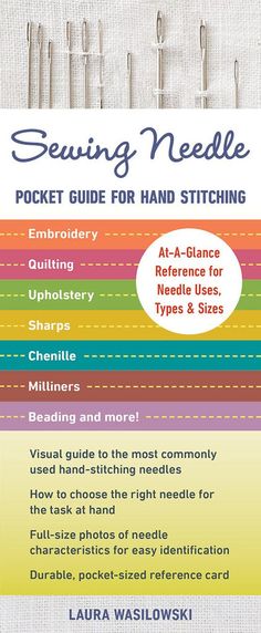 sewing needle pocket guide for hand stitching