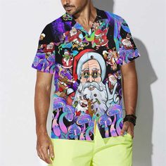 Christmas Hawaiian Shirt, Christmas Hippie Santa Claus Hawaiian Shirt, Xmas Hawaiian Shirts – Excoolent Elevate your style with our vibrant Hawaiian shirts. These shirts capture the essence of the tropics, offering a perfect blend of fashion and comfort. Whether you’re strolling on the beach or enjoying a casual outing, our Hawaiian shirts are the ideal... Multicolor Printed Christmas Tops, Christmas Graphic Print Multicolor Tops, Christmas Multicolor Graphic Print Top, Multicolor Graphic Print Christmas Top, Festive Casual Short Sleeve Shirt, Casual Festive Short Sleeve Shirt, Casual Christmas Festive Shirt, Casual Multicolor Holiday Tops, Casual Multicolor Tops For Holiday