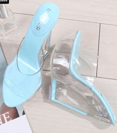 $54.90 - Sky Blue Wedge Sandals With Transparent Heel  Those Transparent Platform Wedge Heels will keep your feminity while being comfortable to walk with and great quality. Good for elegant ladies, teens. It is street style and modern fashion. Cute Sky, Blue Wedge Sandals, Transparent Heels, Heeled Pumps, Blue Wedges, Platform Wedge Heels, High Wedges, Feminine Women, Elegant Ladies