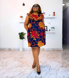 Trending Short Gown Styles, Teenage Ankara Gowns, Flear Dresses Short Ankara, Ankara Dress Styles For Teenagers, Trendy Ankara Styles For Teenagers, Short African Dresses For Women, Ankara Short Gowns Classy, Knee-length Ankara Fabric Dress, African Bridesmaid Dresses