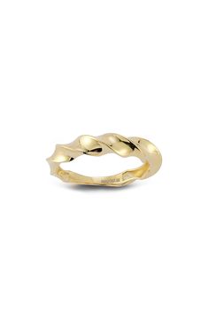 A 14-karat-gold ring is the perfect everyday accessory that goes with many different looks. 14k gold Made in Turkey Stackable Yellow Gold Jewelry With Modern Twist, Stackable Modern Twist Yellow Gold Jewelry, Modern Gold Ring With Polished Finish, Elegant Yellow Gold Rings From Recycled Gold, Gold Ring With Polished Finish And Modern Twist, Elegant Yellow Gold Rings In Recycled Gold, Elegant Recycled Yellow Gold Rings, Modern Twist Yellow Gold Stackable Rings For Formal Occasions, Elegant 14k Gold Tarnish Resistant Diamond Ring