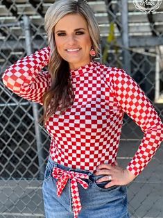 Pep Rally Mesh Top-Tops & Tees-Deadwood South Boutique & Company LLC-Deadwood South Boutique Oasis Clothing, Classy Cowgirl, Game Day Outfit, Pep Rally, Americana Fashion, Gameday Outfit, Top Graphic Tees, Day Outfit, Checkered Pattern