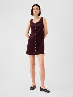 Saw this on Gap: Academia Dress, Dark Academia Dress, Glamorous Fashion, Brand Collaboration, Amazon Essentials, Corduroy Dress, Button Dress, Dark Academia, Fall Dresses