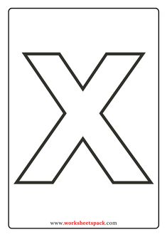 the letter x is shown in black and white