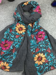 Product Details Product Title: Ethnic Vintage Floral Pattern Linen Scarf Neck Bohemian Casual Accessories QAR8 Fall Fashion Accessories, Linen Scarf, Holiday Flower, Linen Scarves, Scarf Neck, Vintage Floral Pattern, Embroidered Linen, Linnet, Casual Accessories