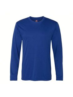 4 oz./yd, 100% polyester. Moisture-management properties. Suitable for sublimation. Double-needle stitching on neck, sleeves and bottom hem. 40+ UPF protection. Transitioning to tear away label.Cool DRI Long Sleeve Performance T-Shirt (Deep Royal) Royal Blue    Fabric   Non-Stretch  Men Clothing, size features are:Bust: ,Length: ,Sleeve Length: Blue Long Sleeve Moisture-wicking T-shirt, Chicago Cubs Outfit, Royal Blue Fabric, Royal Blue Shirts, Men Clothing, Blue Fabric, All Fashion, Royal Blue, Length Sleeve