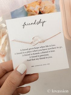 "14K Heart Friendship Bracelet - TARNISH-RESISTANT/WATER-PROOF 💧✨ 💌 Join our mailing list and automatically receive a 20% OFF coupon code just for signing up: http://eepurl.com/gsNEb1 Friendship 🎀 𝗘𝘁𝗵𝗶𝗰𝘀 𝗮𝗻𝗱 𝘀𝘂𝘀𝘁𝗮𝗶𝗻𝗮𝗯𝗶𝗹𝗶𝘁𝘆 𝗶𝘀 𝗶𝗻 𝘁𝗵𝗲 𝗵𝗲𝗮𝗿𝘁 𝗼𝗳 𝗲𝘃𝗲𝗿𝘆 𝗶𝘁𝗲𝗺 𝗺𝗮𝗱𝗲! 𝟭𝟬𝟬% 𝗛𝗮𝗽𝗽𝗶𝗻𝗲𝘀𝘀 𝗴𝘂𝗮𝗿𝗮𝗻𝘁𝗲𝗲𝗱 𝗳𝗼𝗿 𝗮 𝗹𝗶𝗳𝗲𝘁𝗶𝗺𝗲 𝗼𝗿 𝘆𝗼𝘂𝗿 𝗺𝗼𝗻𝗲𝘆 𝗯𝗮𝗰𝗸. This beautiful 14K Heart Friendship Bracelet is the perfect gift for your best friend, yourself, or anyone special. It features a sweet friendship quote, and a hand-made heart (11mm), and comes in real 14K plated rose gold. Choose your bracelet length in the drop down menu before checking out, the bracelet also includes a FREE 1\" extension chain. The item is hand-made, desig Inspirational Jewelry For Best Friend On Valentine's Day, Minimalist Heart Bracelets For Best Friend, Inspirational Gold Friendship Bracelets Gift, Meaningful Jewelry For Best Friend Gift On Valentine's Day, Valentine's Day Heart Charm Bracelet For Best Friend, Inspirational Heart-shaped Jewelry For Best Friend, Best Friend Gift Heart Bracelets For Valentine's Day, Heart Bracelet For Best Friend And Mother's Day, Heart Bracelet For Best Friend On Valentine's Day