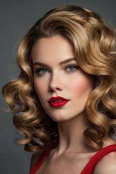 Elegant Retro waves Christmas hairstyle for Christmas Hairstyles 💁 Glam Waves