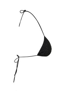 Taking little black bikini to a whole new level. Meet our Icon Diamante Bikini Top - a classic triangle shape with removable, padded inserts with adjustable ties around the neck and the shoulder. We've designed this bikini with curves in mind, so with every size you get a little more (or less) coverage and support depending on your bust size and preference. Each and every crystal embellishment is hand placed by our seamstresses so our price reflects their labor and work. If you want luxury craft Black Mesh Corset, Shape Png, Black Corset Top, Mesh Corset, Crystal Embellishment, Mesh Material, Triangle Shape, Strap Tops, Black Mesh