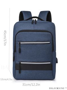 BagForLove - Business Laptop Backpack with Two Tone Charging Port and Zipper Product Description Color Blue Pattern Type Plain Type Laptop Backpack Strap Type Adjustable Closure Type Zipper Material Polyamide Composition 100% Polyamide Features Multi-function Size Chart INCH CM Bag Length Bag Width Bag Height Strap Length Size 11 inch 5.5 inch 15.7 inch 39.4 inch one-size Bag Length Bag Width Bag Height Strap Length Size 28 cm 14 cm 40 cm 100 cm one-size Details Pictures Similar Products h2 { text-align: center; } /* æ¢è¡ */ li{ white-space: normal; word-break: break-all; word-wrap: break-word; } .red-box { width: 100%; display: flex; flex-direction: row; flex-wrap: wrap; justify-content: center; } .red-box > div { width: 190px; height: 250px; margin: 10px; } .red-box > div > a > img { w Computer Business, Business Backpack, Business Laptop, Business Professional, Blue Backpack, Pink Backpack, Word Wrap, Backpack Straps, Men's Backpack