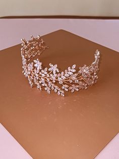 Buy ELIANNA Swarovski Wedding Headband, Wedding Head Piece Online | Ellee Couture Boutique Headpiece For Wedding, Rose Gold Headband, Rose Gold Tiara, Bridal Hair Combs Pearl, Pearl Headpiece, Boutique Couture, Gold Headband, Crystal Headband, Bridal Hair Pins