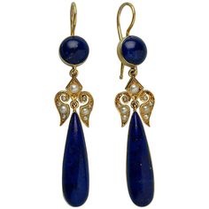 Elegant Gold Lapis Lazuli Earrings, Elegant Lapis Lazuli Gemstone Earrings, Elegant Lapis Lazuli Jewelry For Formal Occasions, Elegant Formal Lapis Lazuli Jewelry, Elegant Lapis Lazuli Earrings, Pink Topaz Earrings, Dragon Earrings, Lapis Lazuli Jewelry, Bold Jewelry