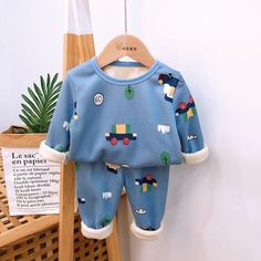 2-piece Cartoon Design Pajamas Sets for Children Boy - PrettyKid Winter Loungewear Sets, Cotton Sets For Bedtime In Winter, Playful Cotton Sleepwear For Winter, Winter Cotton Bedtime Sets, Cotton Winter Bedtime Sets, Cute Long Sleeve Sets For Winter, Winter Cozy Fit Cotton Sleepwear, Cotton Bedtime Sets For Winter, Cute Long Sleeve Winter Sets