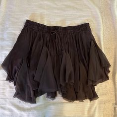 Nwot - Good Condition, Never Worn. Flowy Brown Mini Skirt. Measurements In Photos. Size L - Would Best Fit Us Size 6-10. Short Ruffled Skirt Bottoms, Tiered Gathered Skirt For Night Out, Flowy Short Skirt With Ruffles, Short Flowy Skirt With Ruffles, Flowy Ruffled Short Skirt, Short Ruffled Flowy Skirt, Casual Party Bottoms From Urban Outfitters, Urban Outfitters Bottoms For Night Out In Spring, Urban Outfitters Casual Party Bottoms