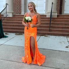 Beautiful Jovani Prom Dress Bright Orange. Size 2 With Slight Alterations. Comment For More Info. Jovani Prom, Prom Dress Color, Prom Dresses Jovani, Jovani Dresses, Bright Orange, Color Orange, Prom Dress, Colorful Dresses, Prom Dresses