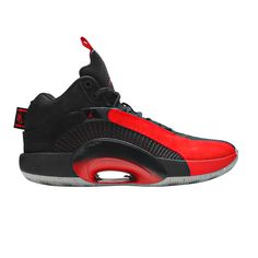 Find JORDAN Rui Hachimura X 35 'warrior on Editorialist. The Rui Hachimura x Air Jordan 35 ‘Warrior’ is a PE colorway made for the Japanese-born NBA athlete. The two-tone red and black design references Rui’s half-Japanese, half-Beninese background, while his Kanji-inspired personal logo adorns the tongue and sockliner. The shoe’s split coloring is repeated in gradient fashion on the signature Eclipse Plate, providing an open window to the springy Zoom Air units in the heel and forefoot. Red Outdoor Basketball Shoes With Boost Midsole, Outdoor Red Basketball Shoes With Boost Midsole, Gradient Fashion, An Open Window, Personal Logo, Open Window, Design Reference, Black Design, Red And Black