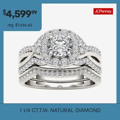 two wedding rings with diamonds on them and the price is $ 4 999 95