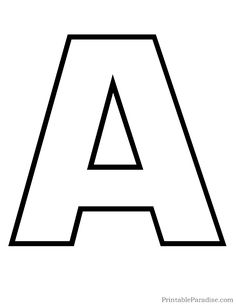 the letter a is black and white, with an outline in the upper right corner