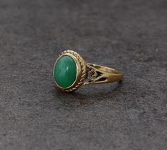 SIZE :- All Size Are Available. US1 TO US16, If Your Size Not Listed Feel Free to Contact us METAL :- Brass STONE;- Chrysoprase Ring can be customized on request and gemstone can be made to any gemstone you want. Same Design Ring Are Upload With Any Gemstone. Please Visit Our Shop to View Complete Collection. If You Need Faster Shipping, Please Contact us Please Make Sure to Include The Correct Address During Before Order. You Can return Item within 30 Days After Successful Delivery. We Offer 10 Bohemian Emerald Promise Ring, Bohemian Green Rings For Anniversary, Vintage Chrysoprase Ring Jewelry, Bohemian Handmade Emerald Ring, Handmade Victorian Green Rings, Victorian Handmade Green Rings, Bohemian Green Wedding Rings, Handmade Oval Emerald Heirloom Ring, Handmade Oval Antique Emerald Ring