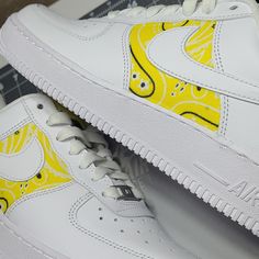 Nike Air Force One Lpw Yellow Lemon Bandana Custom Nwt Yellow Custom Sneakers For Spring, Yellow Sporty Custom Sneakers For Spring, Sporty Yellow Custom Sneakers For Spring, Nike Casual Custom Sneakers In Neon Yellow, Custom Yellow Lace-up Sneakers For Spring, Yellow Lace-up Custom Sneakers For Spring, White Custom Sneakers For Summer Streetwear, Nike Sb Alleyoop, Nike Air Max 2