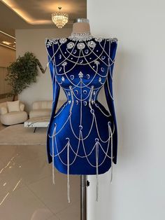 Mini dress Regal Dresses, Minna Fashion, Queen Outfits, Blue Party Dress, Elegant Party Dresses, Blue Party, Black Tie Event, Elegant Party