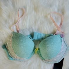 Size 36c Brand New With Tags. Cute Summer Bra . Pairs Well With Peek A Boo Tops Blue Lace Trim Bra For Spring, Spring Light Blue Bra With Padded Cups, Spring Light Blue Padded Bra, Light Blue Underwire Bra For Spring, Spring Light Blue Underwire Bra, Summer Bra, Sleep Wear, Peek A Boo, Pink Lace