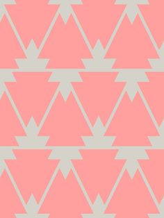 an abstract pink and grey pattern with triangles on the bottom, in shades of gray