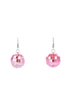 burn it all down! These disco ball earrings have sparkly sequins and classic hook backs. Trendy Sparkling Earrings For Party, Trendy Glitter Earrings For Party, Pink Sparkling Earrings For Party, Burn It All, Disco Ball Earrings, Free Skiing, Ball Earrings, Pink Men, Free Socks