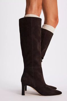 Sylvia Tall Boots | Free People Brown High Boots, Elegant Boots, Tall Brown Boots, Casual Trainers, Trending Boots, Just Style, Autumn Outfit, Gigi Hadid, Black Mini