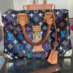 Louis Vuitton Speedy 30 Black Multicolor Free Insert Included To Keep The Bags Shape Louis Vuitton Murakami, Bags Louis Vuitton, Louis Vuitton Speedy 30, Speedy 30, Louis Vuitton Speedy, Louis Vuitton Bags, Louis Vuitton Bag, Bag Lady, Louis Vuitton