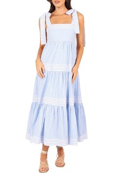 Petal & Pup Bella Stripe Cotton Maxi Dress | Nordstrom Easter Dresses For Women Church, Modest Summer Dresses, Cotton Maxi Dress, Church Dresses, Long Dress Casual, Cotton Maxi, Maxi Dress Cotton, The Vibe, Casual Style Outfits