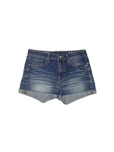 Gap Denim Shorts Size: 26 Bottoms - used. 87% COTTON, 12% POLYESTER, 1% SPANDEX | Gap Denim Shorts: Blue Bottoms - Size 26 Gap Mid-rise Medium Wash Jeans, Gap Washed Denim Bottoms, Gap Cotton Medium Wash Shorts, Gap Dark Wash Cotton Bottoms, Gap Dark Wash Denim Bottoms, Gap Cotton Cutoff Jean Shorts, Gap Denim Blue Summer Bottoms, Gap Blue Jean Shorts For Summer, Summer Gap Denim Blue Bottoms