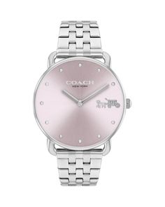 Coach Elliot Watch, 36mm Silver Watch With Polished Finish And Round Dial, Silver Watches With Diamond Hour Markers, Coach Watch With Diamond Hour Markers, Coach Watches With Diamond Hour Markers And Round Dial, Luxury Silver Coach Watch, Timeless Silver Coach Jewelry, Elegant Silver Coach Watch, Chanel Perfume, Pandora Bracelets