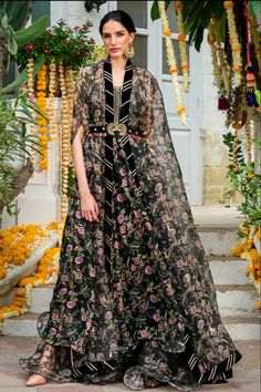 Grooming Tips, Organza Dupatta, Floral Printed, Ruffles, Bodice, Floral Prints, Silk, Floral