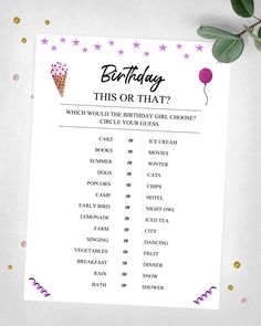 a birthday party game with balloons and confetti