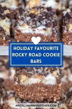 holiday favorite rocky road cookie bars