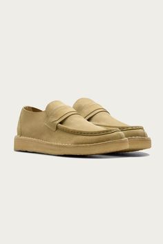 Retaining the casual, laid-back feel of our iconic Desert Nomad silhouette, the Nomad Loafer combines the best of the archives with fresh slip-on appeal. Ultra-soft suede uppers feature a traditional saddle strap, while underfoot, our signature crepe sole honors Originals DNA. We’ve completed the pair with Clarks Originals a Trek Man logo emblazoned to the heel, for a finish that’s all about the details. Premium maple suede upper Signature pebble crepe sole Trek Man Camel logo at heel Maple Sued Classic Beige Suede Slip-ons, Casual Suede Loafers With Stitched Sole, Casual Suede Loafers With Contrast Sole, Spring Suede Leather Shoes With Plain Toe, Spring Low-top Suede Moccasins, Classic Low-top Slip-ons With Suede Lining, Spring Suede Slip-on Leather Shoes, Fall Moc Toe Slip-ons With Rubber Sole, Casual Suede Loafers For Fall