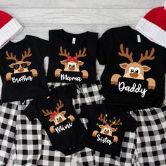 *If you would like a colour or size that is not listed, please contact us. Celebrate the holiday season with these Custom Reindeer Matching Family Shirts, perfect for creating cherished memories with your loved ones. These personalized shirts are ideal for family photos, Christmas morning, or festive gatherings. 🎄 Personalized Design: Customize with your family name or individual names, making each shirt unique.  Perfect for All Ages: Available in sizes for adults, kids, and even toddlers, ensu Deer Shirts, Matching Family Christmas Shirts, Matching Family Shirt, Deer Shirt, Reindeer Shirt, Christmas T Shirt Design, Thoughtful Christmas Gifts, Christmas T Shirts, Family Shirts Matching