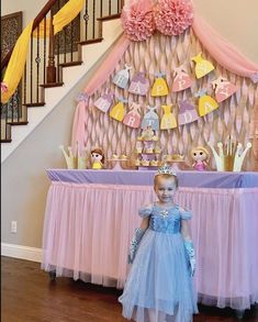 Addison’s Disney Princess Party | CatchMyParty.com Disney Princess Birthday Party Ideas, Birthday Disney Princess, Princess Birthday Party Ideas