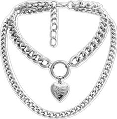 Heart-shaped Alloy Chain Necklace, Heart-shaped Alloy Necklace, Valentine's Day Pendant Alloy Necklace, Valentine's Day Pendant Necklace In Alloy, Silver Alloy Heart Pendant Charm Necklace, Valentine's Day Alloy Chain Jewelry, Alloy Necklace With Heart Pendant And Clavicle Chain, Alloy Heart Pendant Necklace With Clavicle Chain, Alloy Clavicle Chain Necklace With Heart Pendant